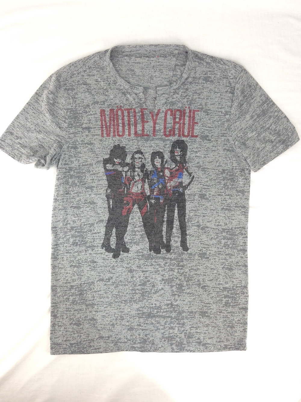 John Varvatos Motley Crue Heather Gray Graphic Tee - "Shout At The Devil"